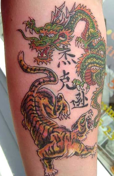 Top 72 dragon tiger tattoo  thtantai2