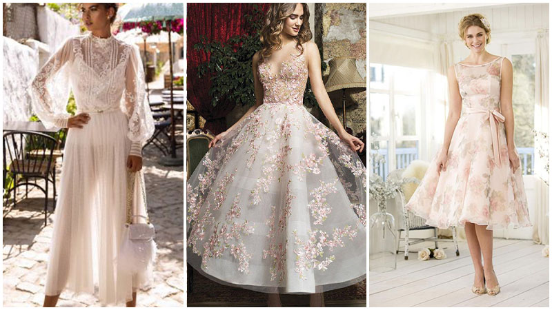 tea dress style wedding dresses