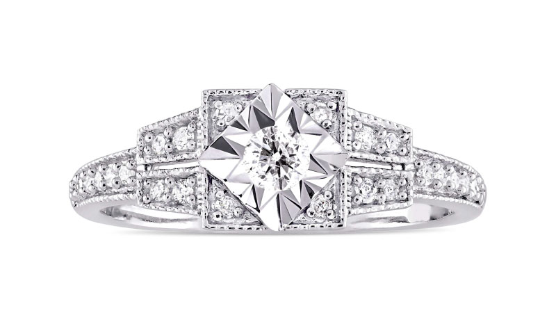 Geometric Engagement Ring