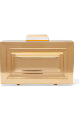Leora Mirrored Acrylic Clutch
