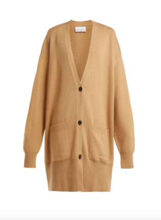 Long Line Cashmere Grandad Cardigan