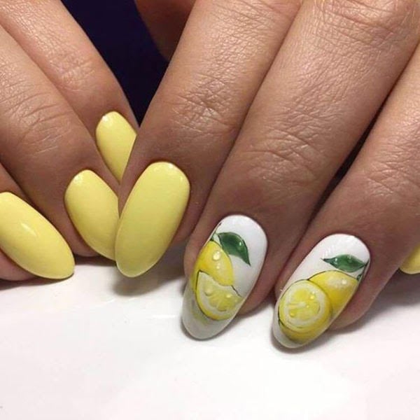 Lemon Design Nails