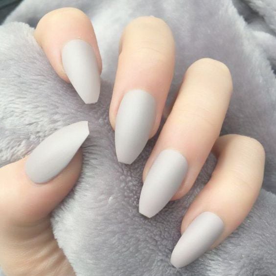 Light Grey Fall Nails