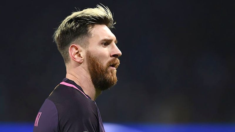 Lionel Messi Mid Fade With Blond Highlights
