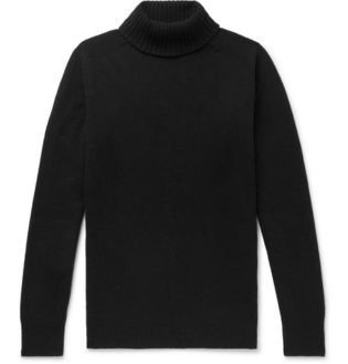Merino Wool And Cashmere Blend Rollneck Sweater