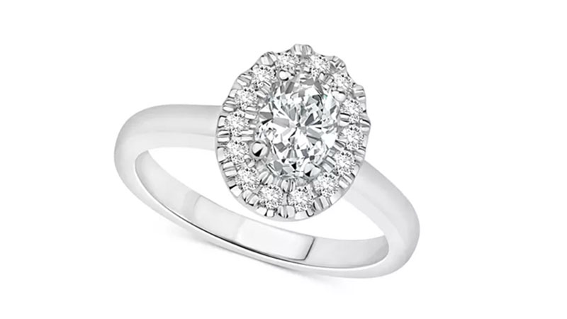 Oval Halo Engagement Ring