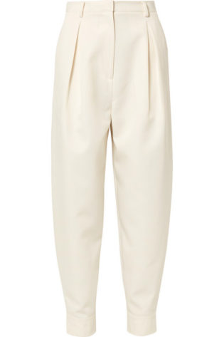 Pleated Twill Tapered Pants