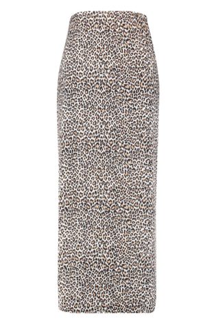 Plus Leopard Maxi Skirt