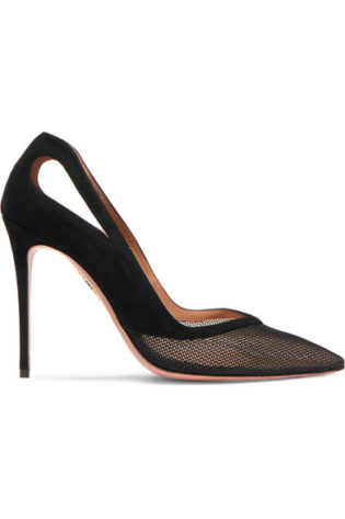 Shiva 105 Cutout Mesh And Suede Pumps