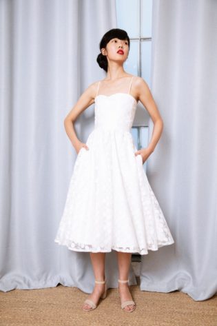 Short Retro Wedding Dress : Lace Wedding Dress : Two Piece Wedding Dress : Bridal Separates