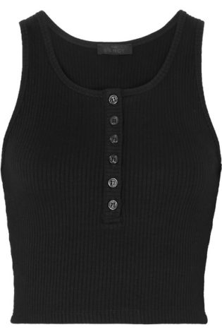 Alloy Cropped Ribbed Stretch Knit Tank
