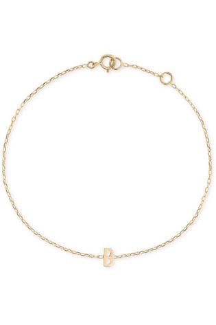 Alphabet 14 Karat Gold Bracelet
