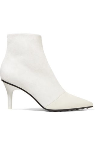 Beha Moto Paneled Leather And Suede Ankle Boots