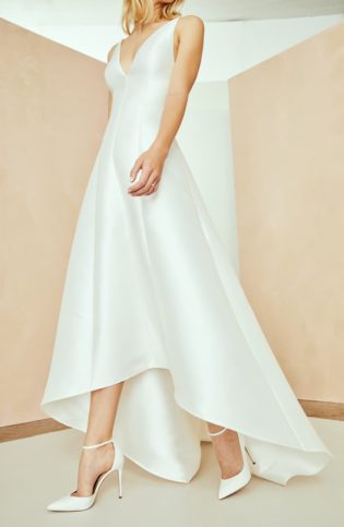 Calvin V Neck High:low Dress