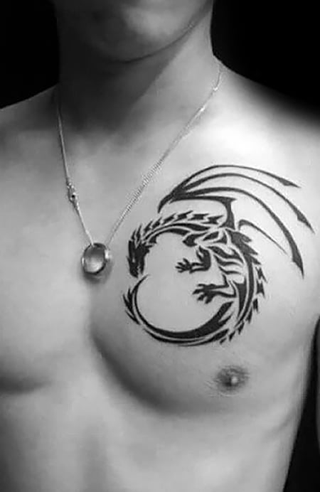 kelta sárkány tetoválás