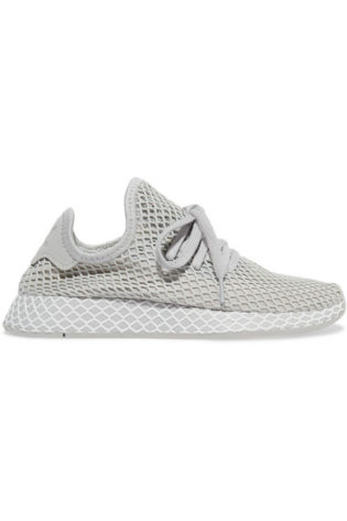 Deerupt Runner Leather Trimmed Mesh Sneakers