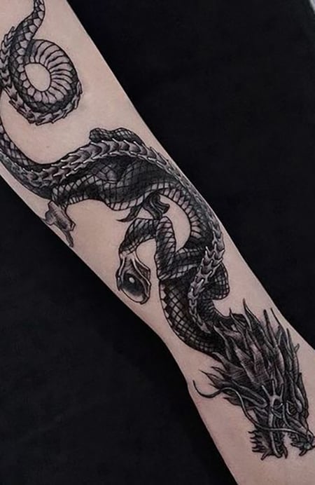 Tattoo uploaded by Georgi Vasilev • #dragon sleeve first sitting #ink  #fantasy #art #custom #freehand • Tattoodo