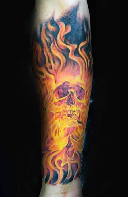 Tattoo burning angel 