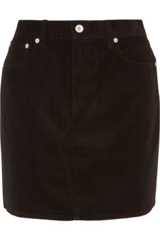 Hayden Stretch Cotton Corduroy Mini Skirt