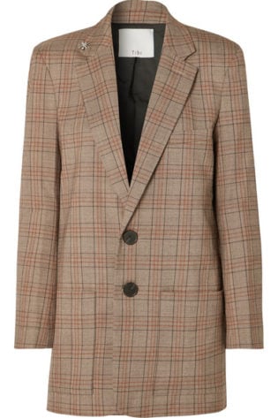 James Embellished Checked Woven Blazer