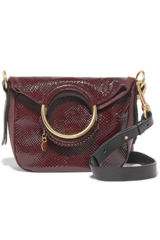 Monroe Small Snake Effect Leather Tote