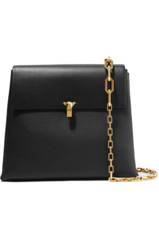 Po Day Smooth And Textured Leather Shoulder Bag