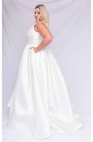 Remy Mikado A Line Wedding Dress