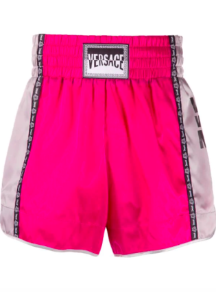 Silver & Pink Boxing Shorts