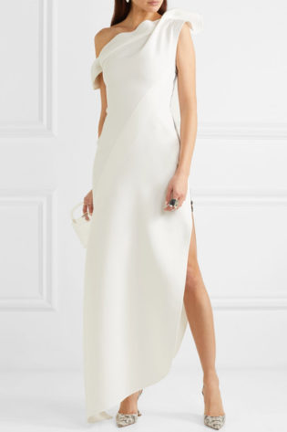 Slinger One Shoulder Asymmetric Cady Gown