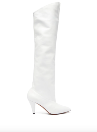 Slouchy Knee High Leather Boots