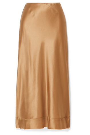 Stella Silk Satin Midi Skirt