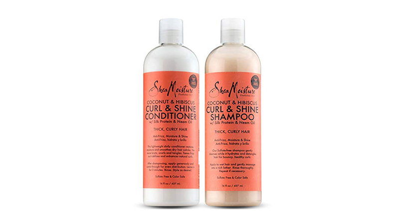 Shea Moisture Coconut And Hibiscus Curl And Shine Combination Set