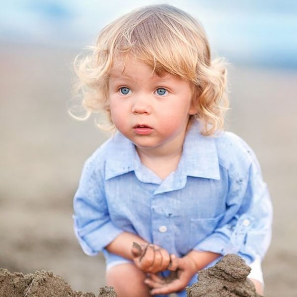 Toddler Boy Layered Medium Lenght Hair