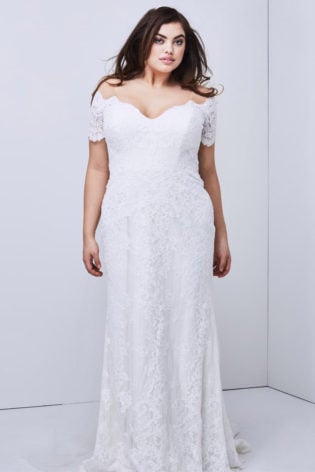 simple wedding dress short sleeve