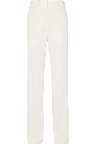 We11done Snake Effect Faux Leather Straight Leg Pants