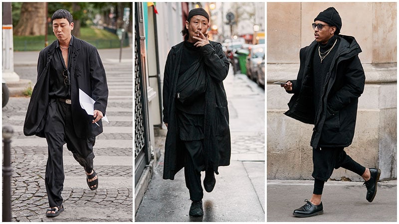 All Black Outfits Coat Men