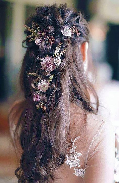 Bridal Hairstyle With Flowers