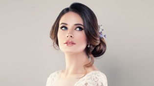 Perfect Fashion Model Woman With Beautiful Hairstyle. Prom Or Br