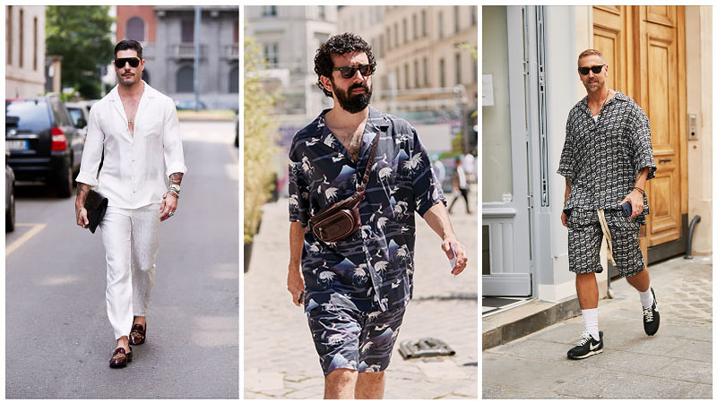 Cuban Collar Shirt And Matching Bottoms