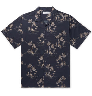 Cuban Printed Cotton Pyjama Shirt