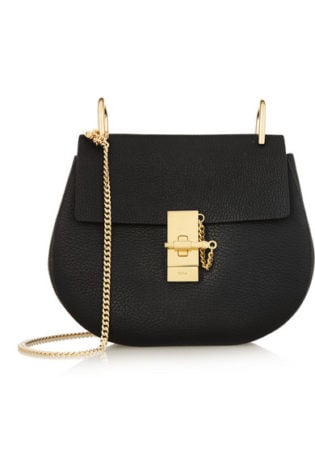Drew Small Textured Leather Shoulder Bag