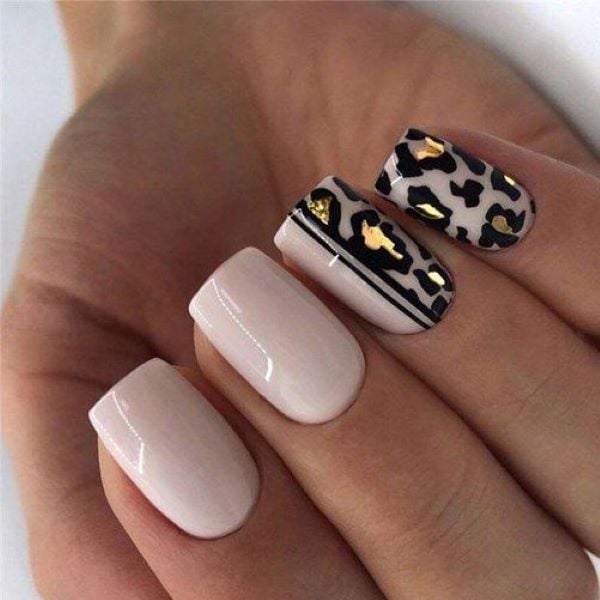 Half Nail Design Square Nails