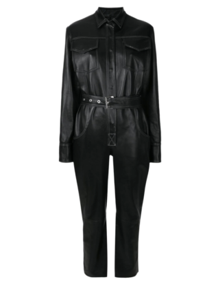Leather Utility Jumpsuit