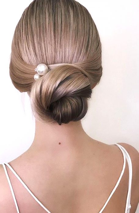 Low Bun Bridal Hairstyle