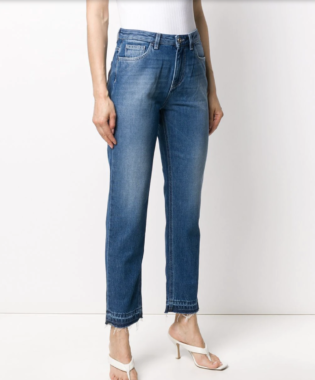 Stonewashed Cropped Jeans