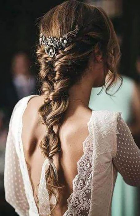 Stylish Bridal Fishtail Braid