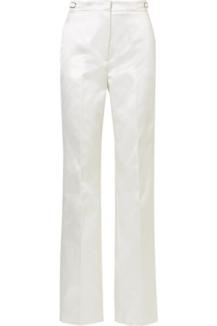 Vesta Cotton And Silk Blend Satin Wide Leg Pants