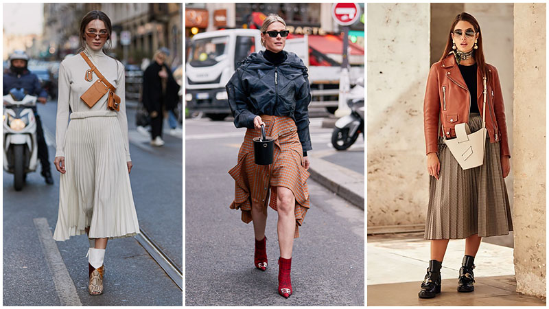 Fashion Street Womens Mid-length Knit Skirt 