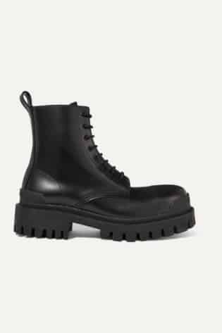 Balenciaga Strike Leather Ankle Boots