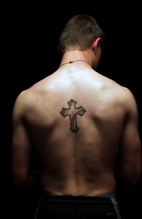 Bleeding Cross Christian Tattoo Design